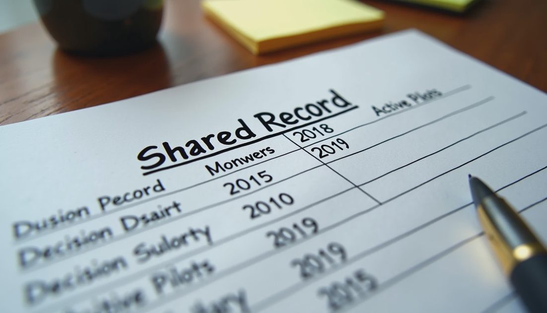 Shared folder of completed AI decision records in small practice