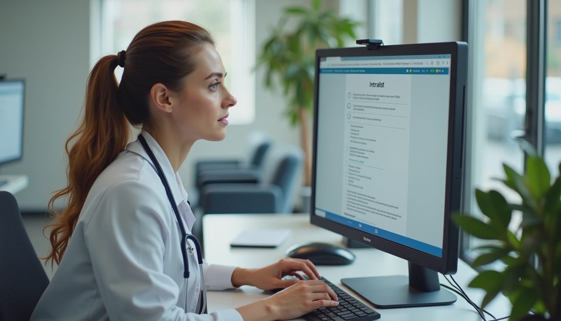 Front desk reviewing narrow AI-generated internal checklist