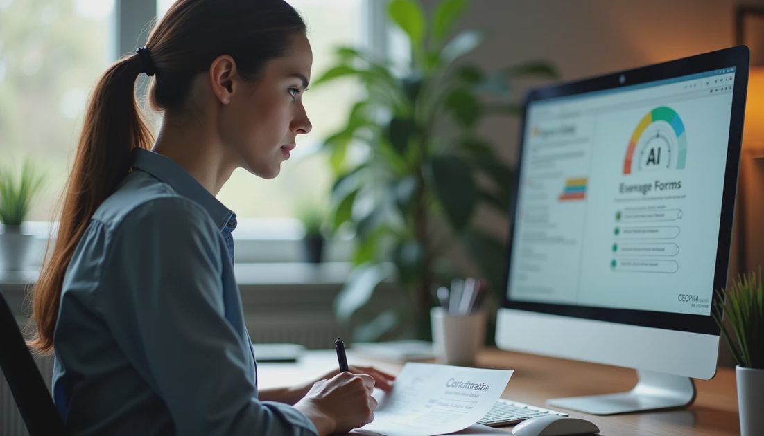 Operations lead performing structured human review of AI output