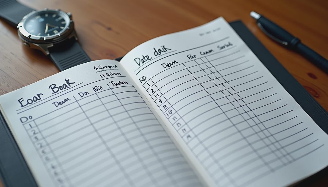 Training log illustrating consistent measurement for practice change