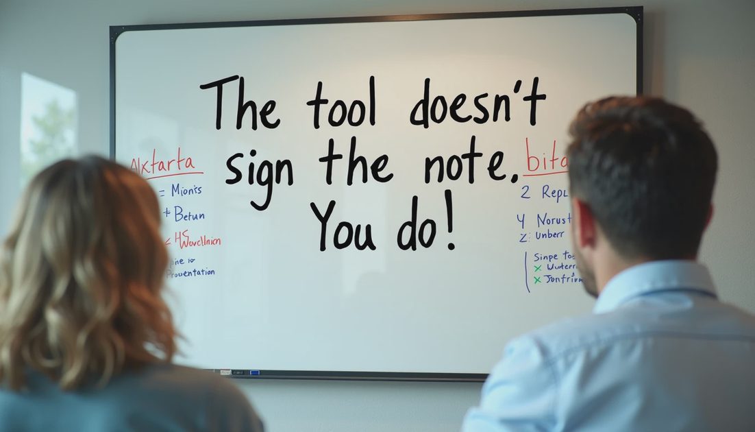 Reminder of professional responsibility during AI workflow explanation