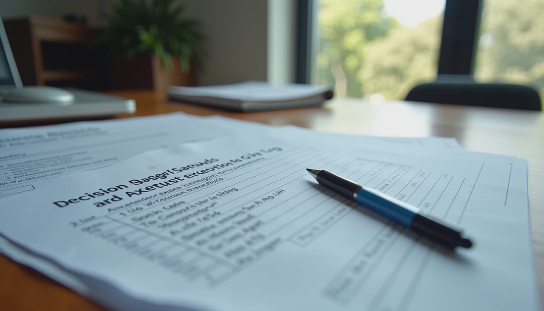 Decision records and logs representing ongoing careful AI governance