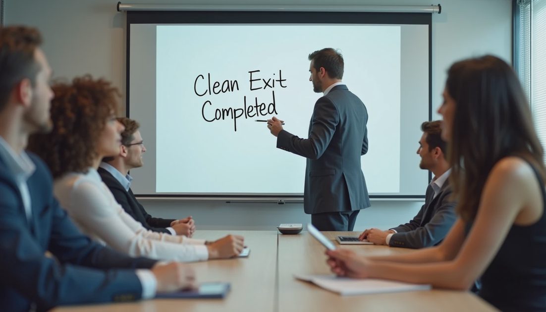 Team confirming clean exit after stopping AI experiment